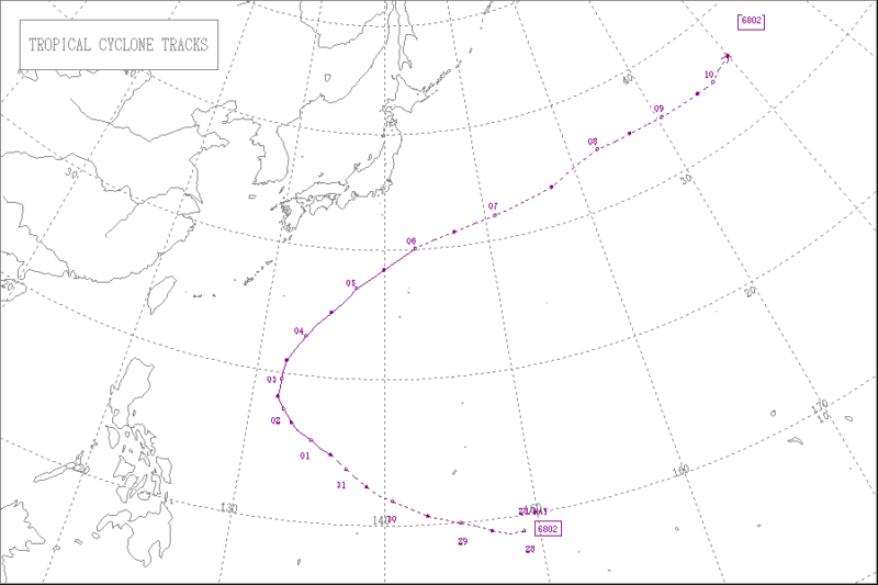 1968年台風第2号