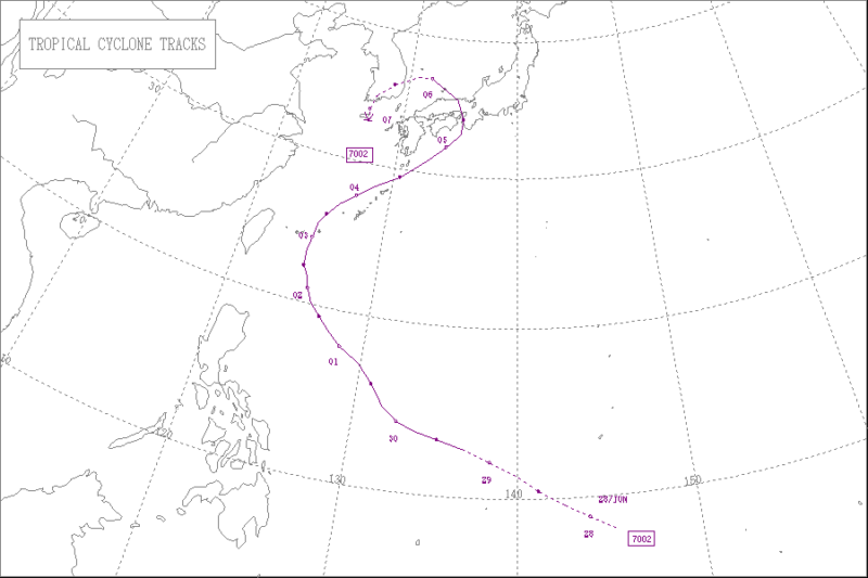 1970年台風第2号