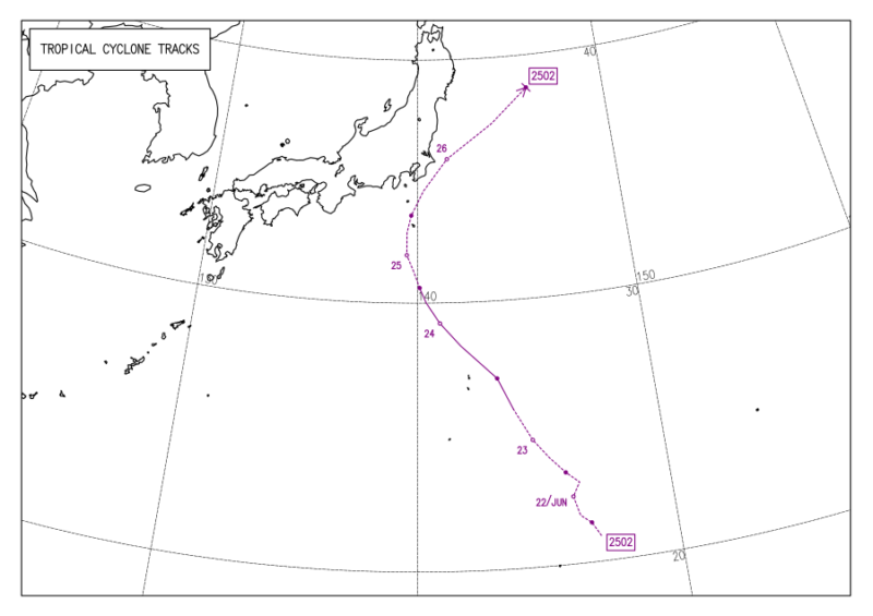 2025年台風第2号