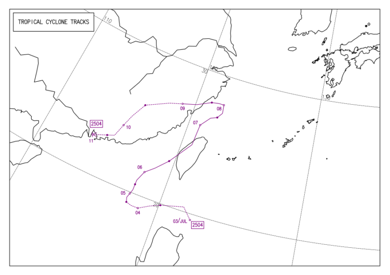 2025年台風第4号
